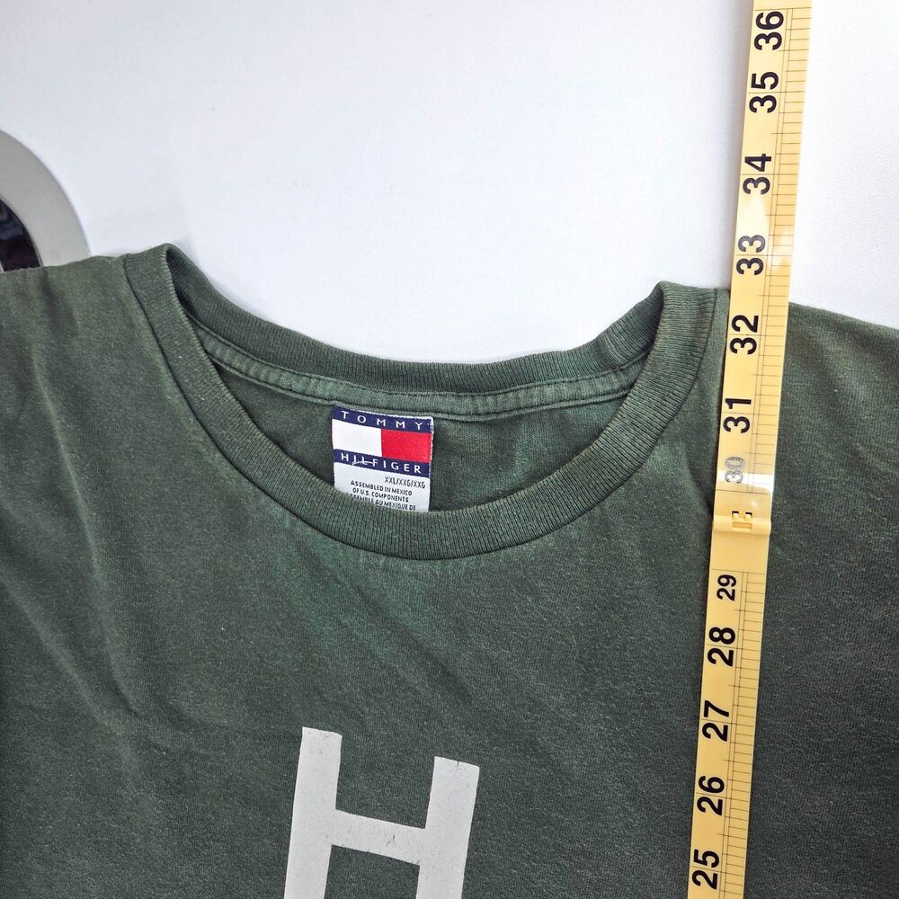 Vintage 90s Tommy Hilfiger Graphic Logo Fade T-Shirt Sz XXL